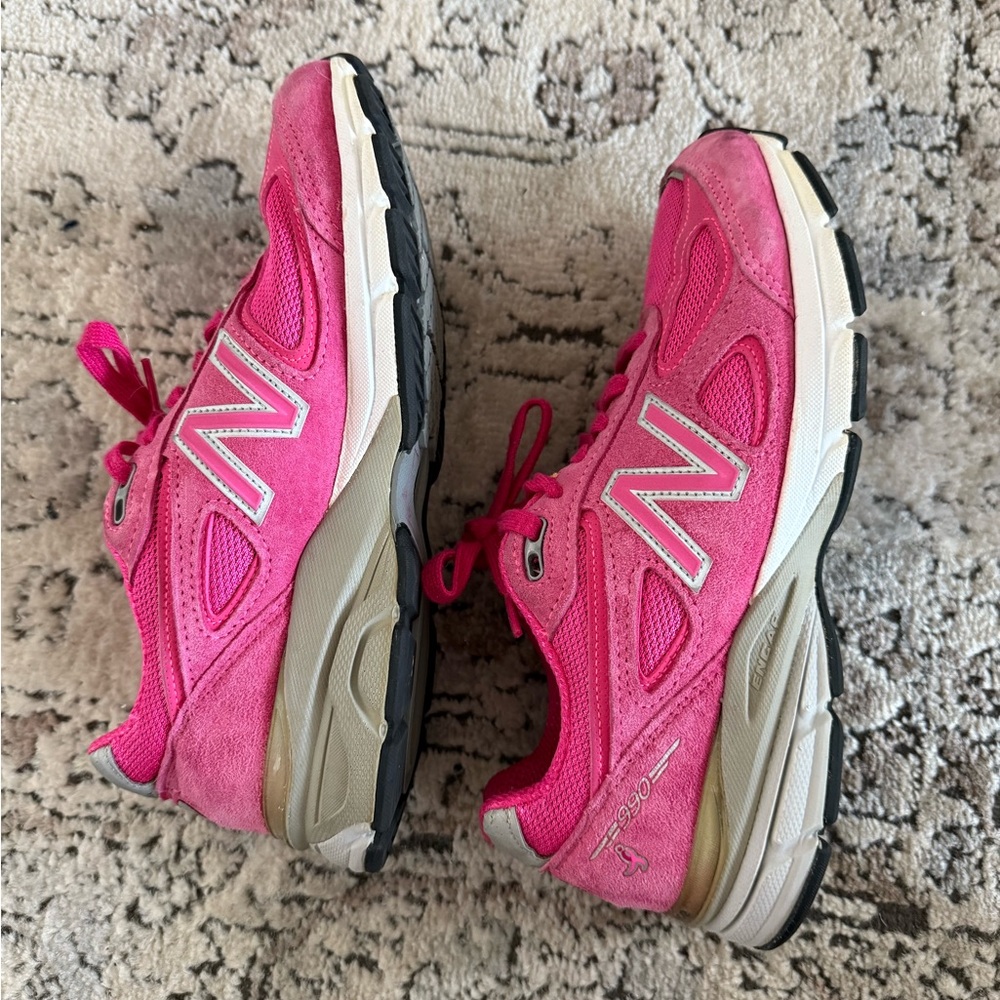Hot Pink New Balance 990 Sneakers